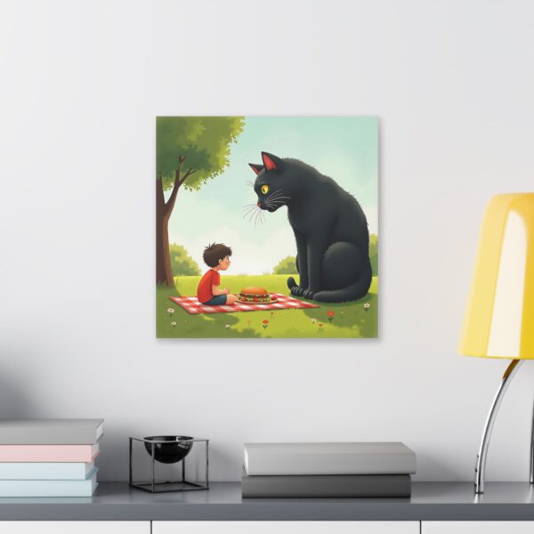 Whimsical Cat Canvas Art, Playful Wall Decor, Child and Pet Lovers Gift, Unique Home Accent, Fun Children’s Room Artwork - Image 11