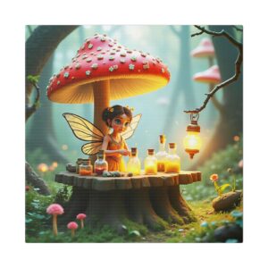Canvas Art Print - Enchanted Forest Fairy Alchemy Stand