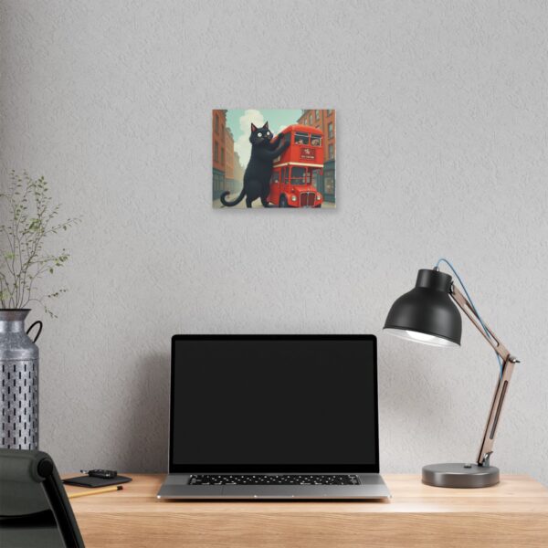 Whimsical Cat Canvas Art, Fun Home Decor, Wall Art for Cat Lovers, Unique Gift for Pet Owners, Cute Artwork for Kids' Rooms - Image 4