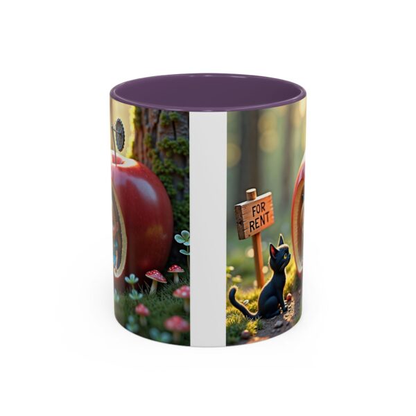 Whimsical Apple House Coffee Mug - Cute Cat & Doll Design, Gift for Cat Lovers, Home Office Decor, Eco-Friendly Drinkware - Image 25