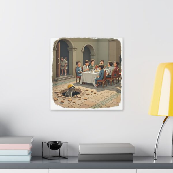 Whimsical Dining Scene Canvas Print, Humor Wall Art, Unique Home Decor, Funny Gift, Office Decor, Quirky Artwork - Image 11