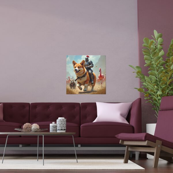 Corgi Knight Silk Poster, Whimsical Art Print for Pet Lovers, Fun Home Decor, Unique Gift for Dog Lovers, Ideal for Kids' Rooms - Image 9