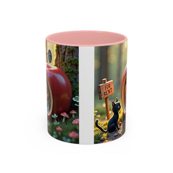 Whimsical Apple House Coffee Mug - Cute Cat & Doll Design, Gift for Cat Lovers, Home Office Decor, Eco-Friendly Drinkware - Image 9