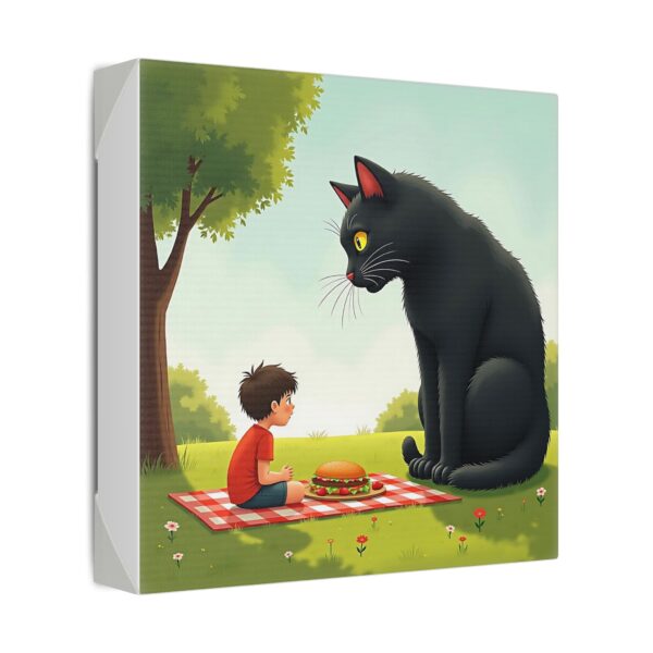 Whimsical Cat Canvas Art, Playful Wall Decor, Child and Pet Lovers Gift, Unique Home Accent, Fun Children’s Room Artwork - Image 2