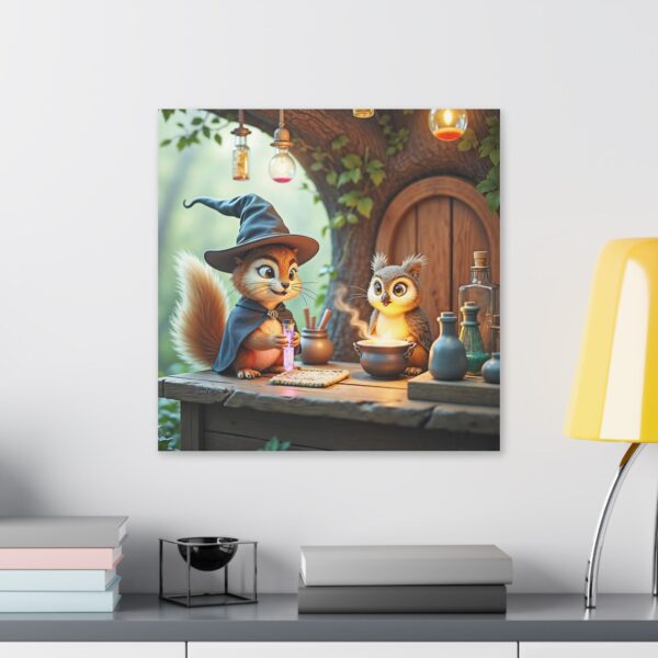 Canvas Wall Art - Scholarly Owl and Squirrel Potion Seller - Image 19