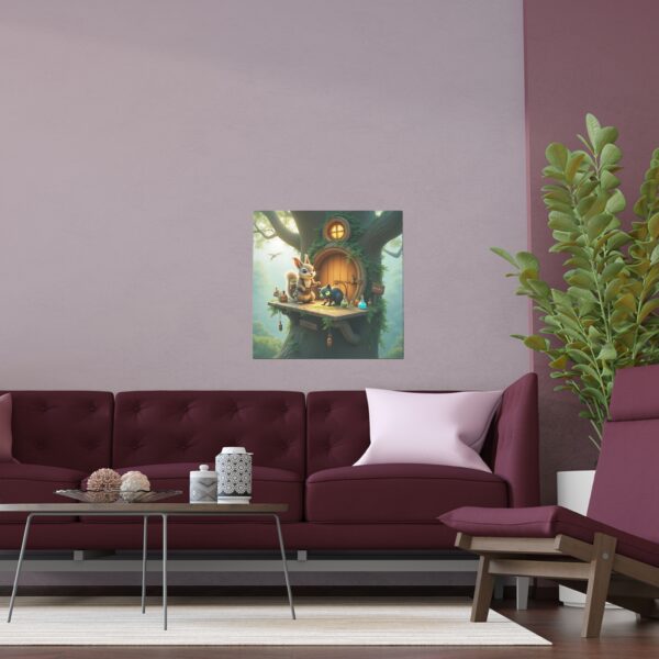 A whimsical poster featuring a fluffy, wide-eyed squirrel potion seller - Image 9
