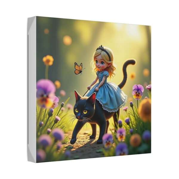 Whimsical Fairy Tale Canvas Art, Enchanting Wall Decor for Kids, Fantasy Nursery Artwork, Cute Home Decoration, Gift for Cat Lovers - Image 6