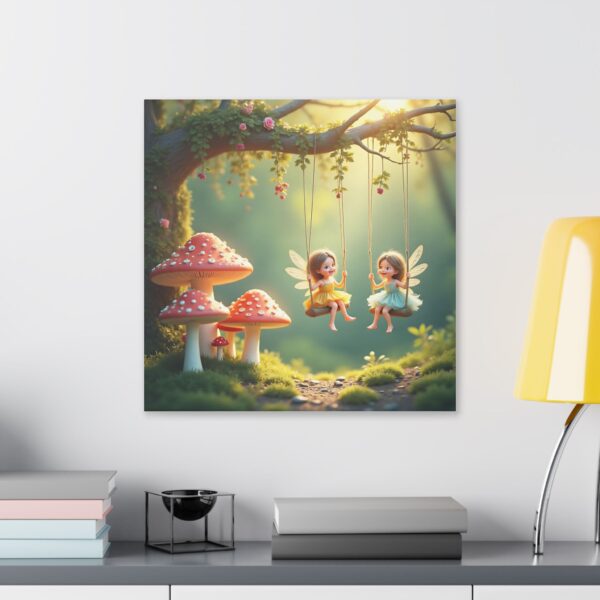 Whimsical Fairy Garden Stretched Canvas Art, Enchanting Home Decor, Kids Room Decor, Fairy Tale Wall Art, Nature-Inspired Gift - Image 15