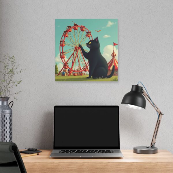 Playful Cat Carnival Canvas Wall Art, Fun Cat Decor, Vintage Circus Theme, Animal Lovers Gift, Whimsical Home Decoration - Image 12