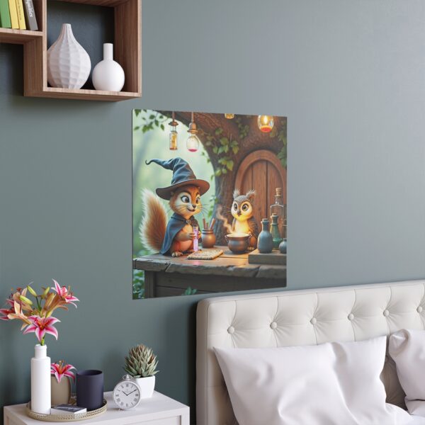 Silk Poster - Owl and Squirrel Alchemy Scene - Image 8