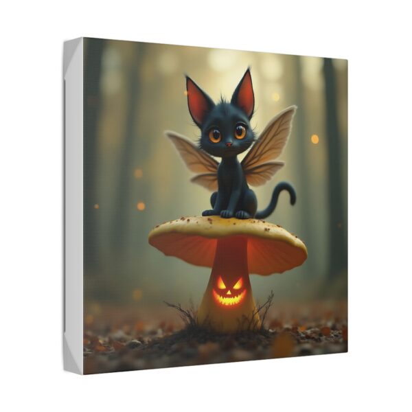 Whimsical Cat Canvas, Fairy Art Wall Decor, Cute Animal Artwork, Halloween Home Decor, Enchanted Forest Print - Image 10