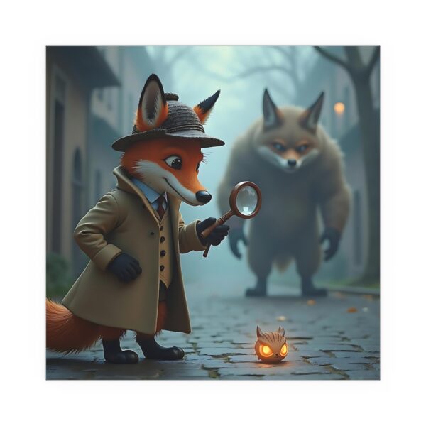 Whimsical Fox Poster Art, Silk Wall Decor, Animal Lover Gift, Children's Room Decor, Magical Atmosphere - Image 7