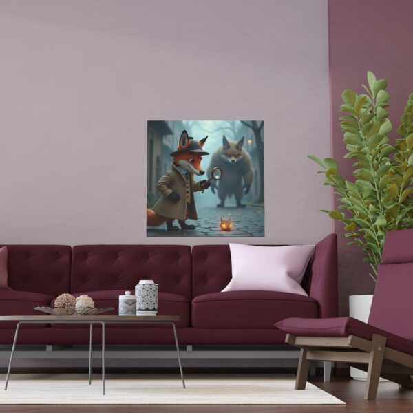 Whimsical Fox Poster Art, Silk Wall Decor, Animal Lover Gift, Children's Room Decor, Magical Atmosphere - Image 6