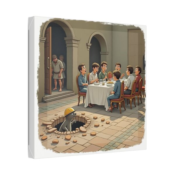 Whimsical Dining Scene Canvas Print, Humor Wall Art, Unique Home Decor, Funny Gift, Office Decor, Quirky Artwork - Image 10