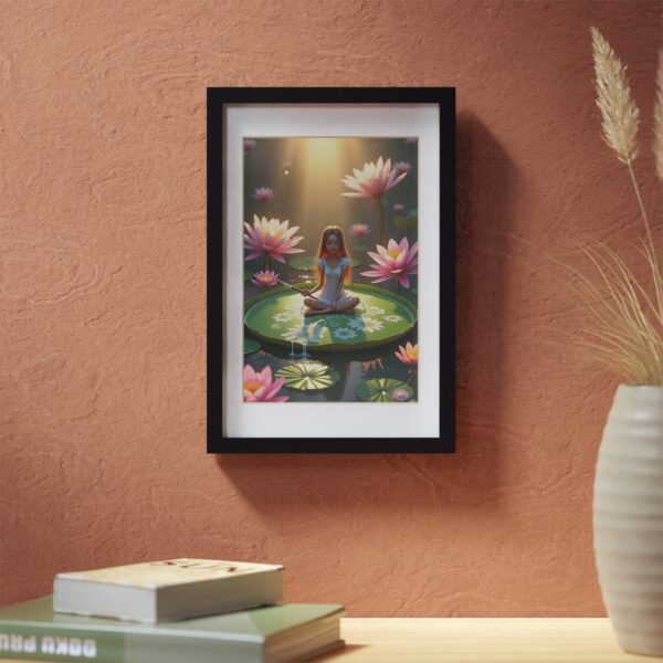 Meditative Framed Poster, Peaceful Art for Home Decor, Yoga Gift, Calm Space Artwork, Inspiration Wall Art, Mindfulness Decor - Image 3