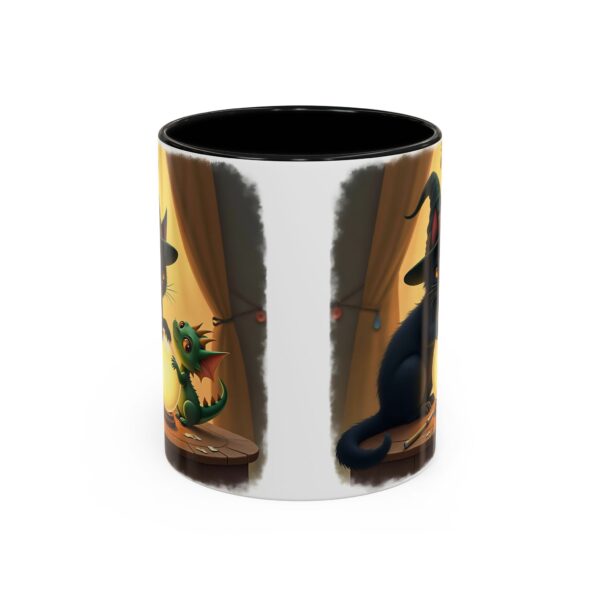 Whimsical Cat & Dragon Mug, Cute Coffee Mug, Halloween Decor, Gift for Cat Lovers, Cozy Tea Mug, Fantasy Drinkware - Image 2