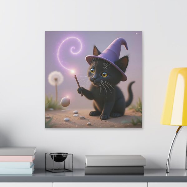Magical Cat Canvas Art, Whimsical Home Decor, Cat Lover Gift, Cute Wall Art, Gift for Kids, Halloween Decor - Image 19