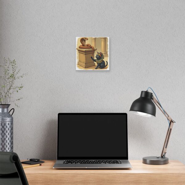 Egyptian Cat Canvas Art, Unique Wall Decor, Home Office Artwork, Gifts for Cat Lovers, Egyptian Themed Decor - Image 4