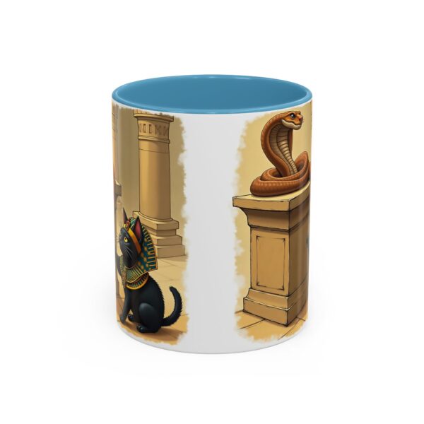Ancient Egypt Cat Coffee Mug | Anubis and Snake Design | Black Accent Mugs for Cat Lovers, Gift for Holidays, Unique Kitchen Decor - Image 17