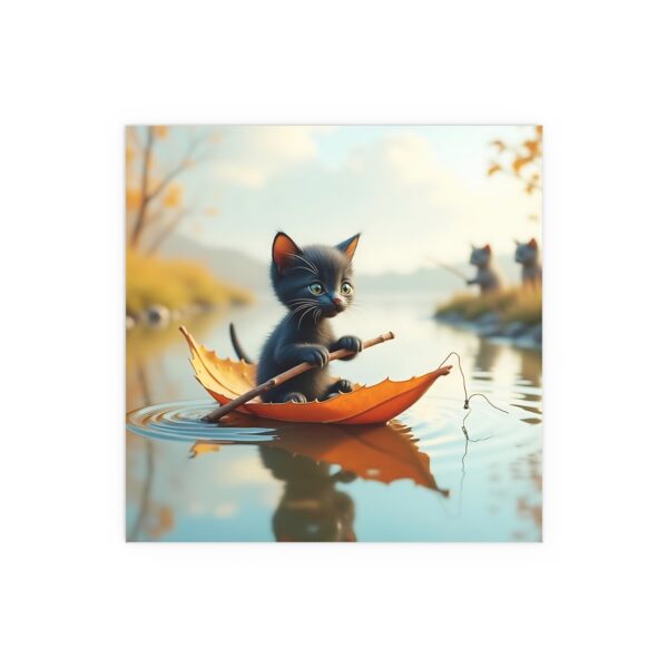 Charming Cat Silk Poster, Cat Wall Art, Cute Home Decor, Animal Lover Gift, Indoor Outdoor Wall Art