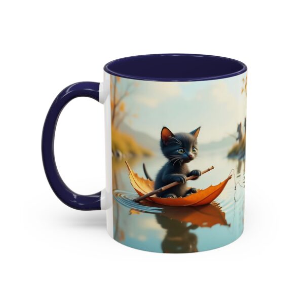 Whimsical Cat Coffee Mug - Black Accent, Perfect for Cat Lovers, Fall Decor, Cute Gift for Her, Cozy Mornings - Image 7
