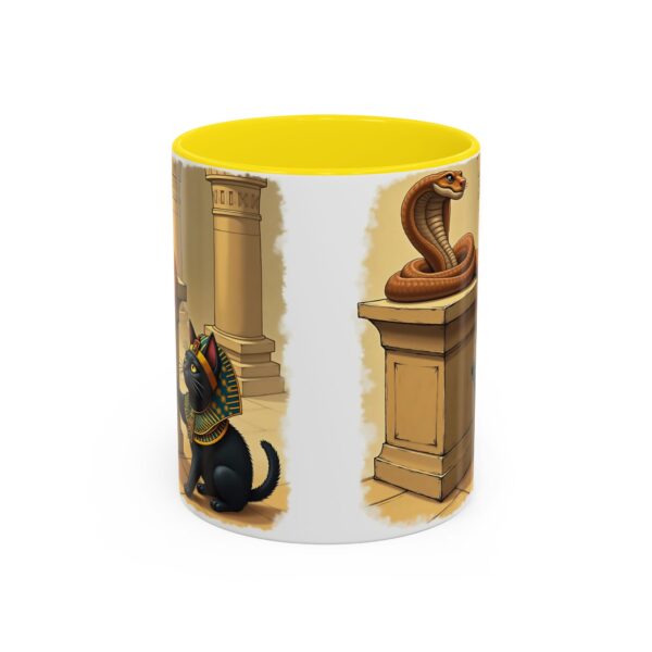 Ancient Egypt Cat Coffee Mug | Anubis and Snake Design | Black Accent Mugs for Cat Lovers, Gift for Holidays, Unique Kitchen Decor - Image 29