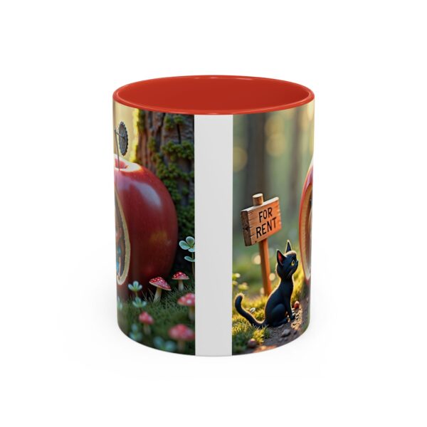 Whimsical Apple House Coffee Mug - Cute Cat & Doll Design, Gift for Cat Lovers, Home Office Decor, Eco-Friendly Drinkware - Image 13