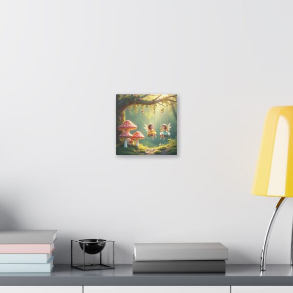 Whimsical Fairy Garden Stretched Canvas Art, Enchanting Home Decor, Kids Room Decor, Fairy Tale Wall Art, Nature-Inspired Gift - Image 3