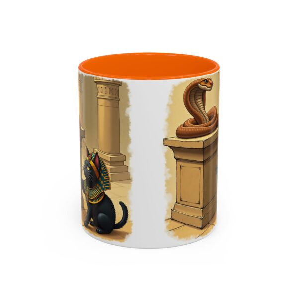 Ancient Egypt Cat Coffee Mug | Anubis and Snake Design | Black Accent Mugs for Cat Lovers, Gift for Holidays, Unique Kitchen Decor - Image 21