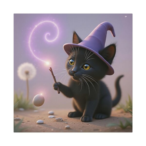 Magical Cat Canvas Art, Whimsical Home Decor, Cat Lover Gift, Cute Wall Art, Gift for Kids, Halloween Decor - Image 9