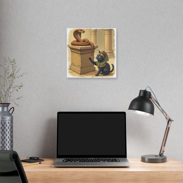 Egyptian Cat Canvas Art, Unique Wall Decor, Home Office Artwork, Gifts for Cat Lovers, Egyptian Themed Decor - Image 8