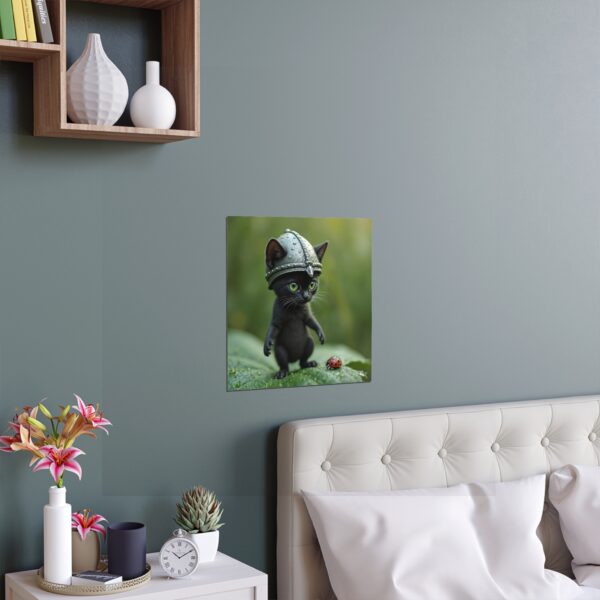 Whimsical Cat Silk Poster, Cute Wall Art, Kitty Decor, Unique Home Decoration, Gift for Cat Lovers, Indoor Outdoor Artwork - Image 2