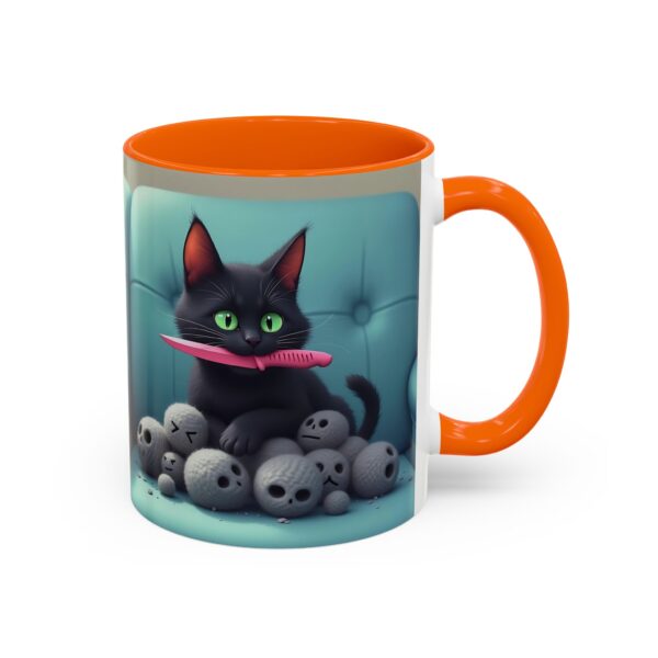 Cat Lover's Accent Coffee Mug - Fun Kitty Design, Gift for Cat Owners, Pet Lover's Coffee Cup, Halloween Decor, Unique Cat Gift - Image 22
