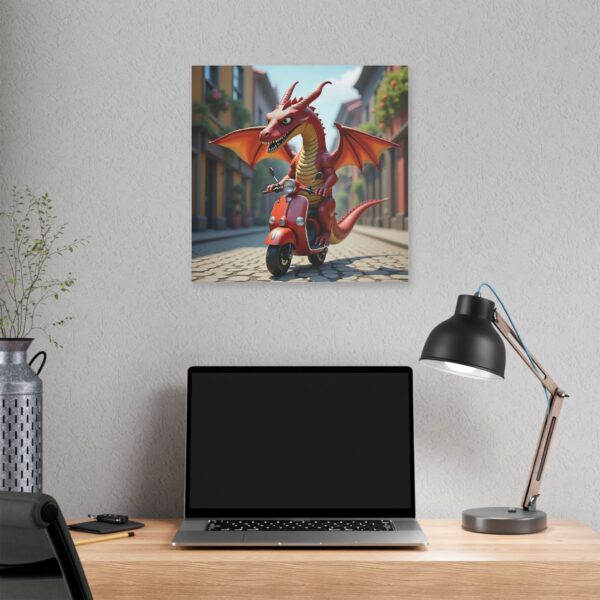 Whimsical Dragon Art Canvas Print, Fantasy Wall Decor, Vibrant Dragon Artwork, Unique Gift for Art Lovers, Fun Home Decoration - Image 12