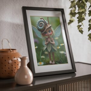 Framed Poster, Fairy in Magical Garden