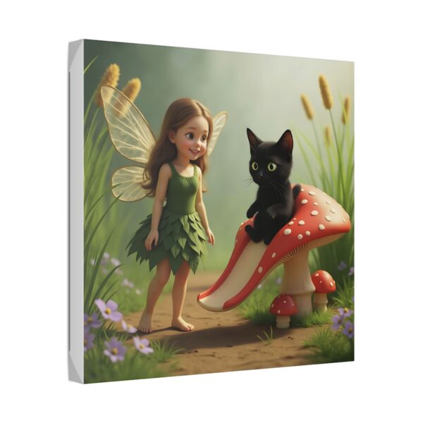 Whimsical Fairy Tale Canvas Art, Enchanting Home Decor, Fantasy Wall Art, Unique Gift for Cat Lovers, Children's Room Decoration - Image 10