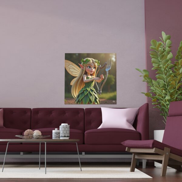 Whimsical Fairy Silk Poster, Enchanting Leafy Decor, Nature-Inspired Wall Art for Kids, Playroom, or Nursery - Image 6