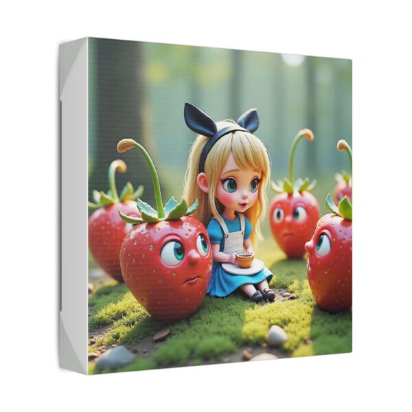 Charming Whimsical Canvas Art, Cute Wall Decor for Kids, Strawberry Fantasy Decor, Nursery Wall Art, Sweet Gift for Birthdays - Image 2