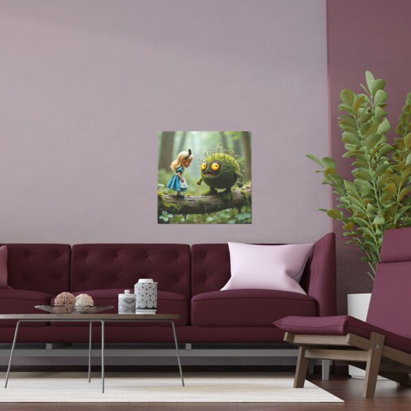 Alice in Wonderland Silk Poster, Whimsical Art Print, Home Decor, Nature Inspired Wall Art, Children's Room Decoration - Image 9