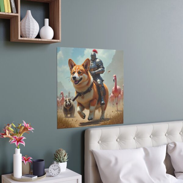 Corgi Knight Silk Poster, Whimsical Art Print for Pet Lovers, Fun Home Decor, Unique Gift for Dog Lovers, Ideal for Kids' Rooms - Image 8