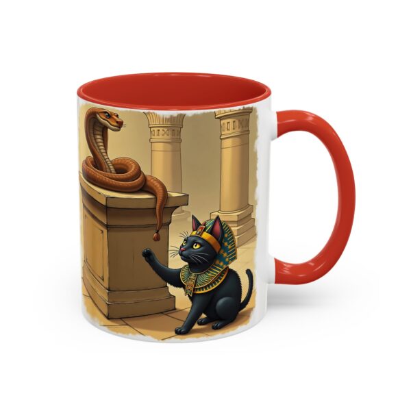 Ancient Egypt Cat Coffee Mug | Anubis and Snake Design | Black Accent Mugs for Cat Lovers, Gift for Holidays, Unique Kitchen Decor - Image 14