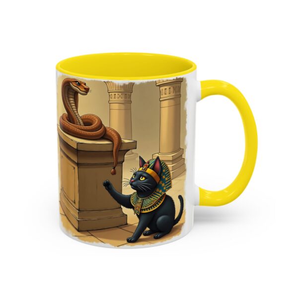 Ancient Egypt Cat Coffee Mug | Anubis and Snake Design | Black Accent Mugs for Cat Lovers, Gift for Holidays, Unique Kitchen Decor - Image 30