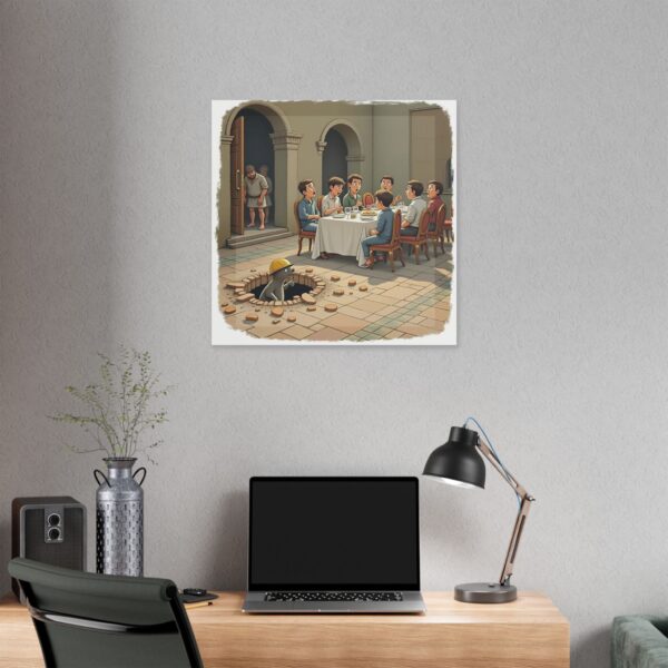 Whimsical Dining Scene Canvas Print, Humor Wall Art, Unique Home Decor, Funny Gift, Office Decor, Quirky Artwork - Image 20