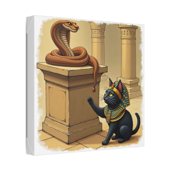 Egyptian Cat Canvas Art, Unique Wall Decor, Home Office Artwork, Gifts for Cat Lovers, Egyptian Themed Decor - Image 6
