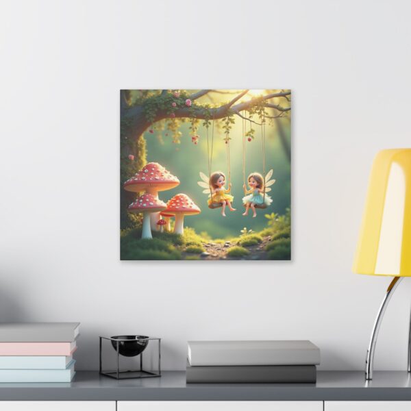 Whimsical Fairy Garden Stretched Canvas Art, Enchanting Home Decor, Kids Room Decor, Fairy Tale Wall Art, Nature-Inspired Gift - Image 11
