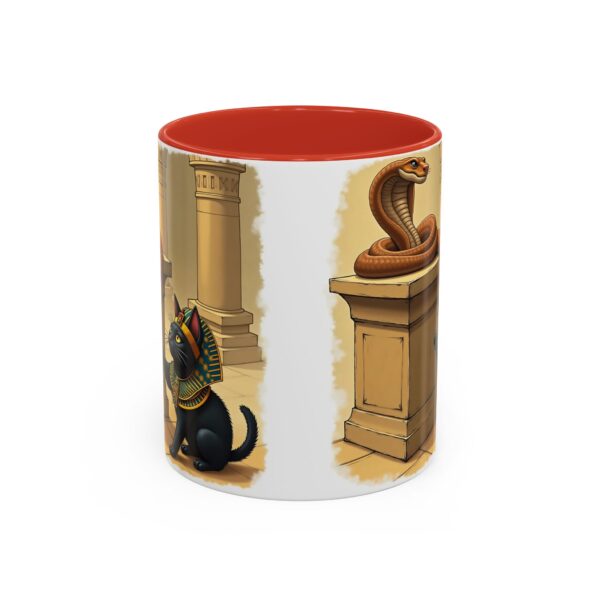 Ancient Egypt Cat Coffee Mug | Anubis and Snake Design | Black Accent Mugs for Cat Lovers, Gift for Holidays, Unique Kitchen Decor - Image 13