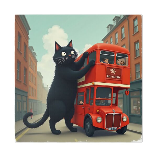 Whimsical Cat Canvas Art, Fun Home Decor, Wall Art for Cat Lovers, Unique Gift for Pet Owners, Cute Artwork for Kids' Rooms - Image 9