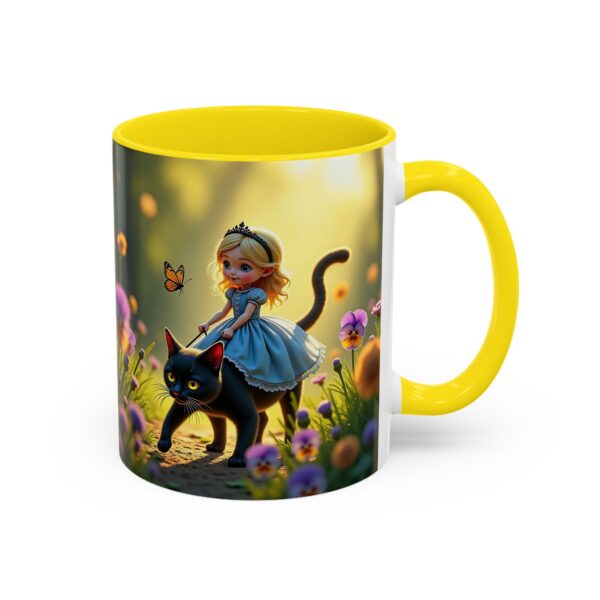 Charming Cat & Girl Coffee Mug, Floral Mug, Cat Lover Gift, Alice in Wonderland Theme, Unique Kitchen Decor, Cute Drinkware - Image 30
