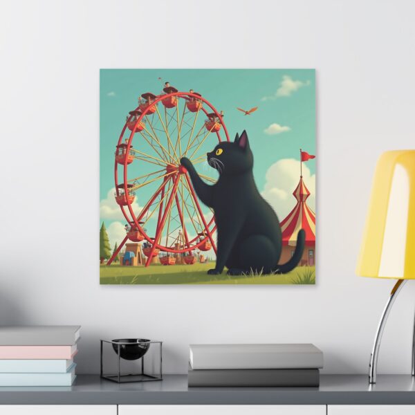 Playful Cat Carnival Canvas Wall Art, Fun Cat Decor, Vintage Circus Theme, Animal Lovers Gift, Whimsical Home Decoration - Image 15