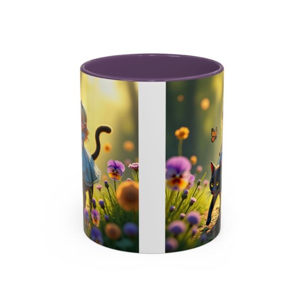 Charming Cat & Girl Coffee Mug, Floral Mug, Cat Lover Gift, Alice in Wonderland Theme, Unique Kitchen Decor, Cute Drinkware - Image 25